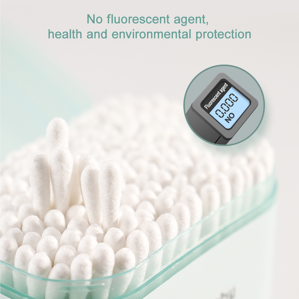 Hộp 200 tăm bông đầu nhỏ làm sạch tai mũi cho bé