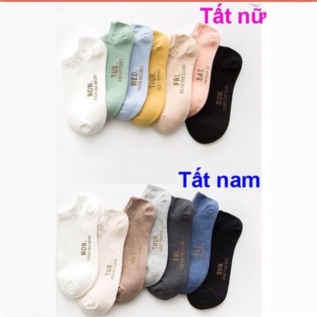Set tất vớ tuần 7 ngày nam nữ chất đẹp hàng chuẩn Quảng Châu