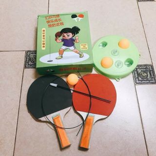 (BG) Bộ bóng bàn phản xạ vợt gỗ cho bé