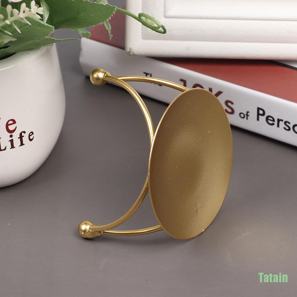 Giá đỡ đèn cầy bằng sắt màu vàng phong cách thời trang Bắc Âu sáng tạo