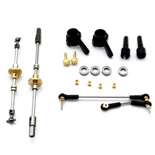 Bộ phụ kiện kim loại nâng cấp trục cầu và hệ thống lái cho xe RC WPL/ HengLong 4x4 tỉ lệ 1:16