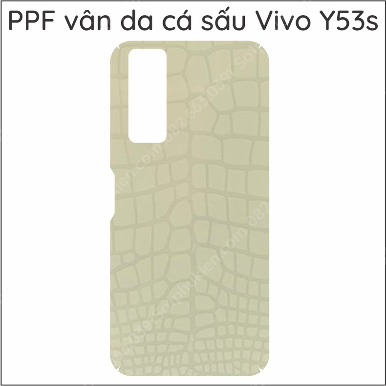 Dán PPF Vivo Y53s 4G 5G loại trong, nhám dành cho màn hình, mặt lưng, mặt lưng bo viền
