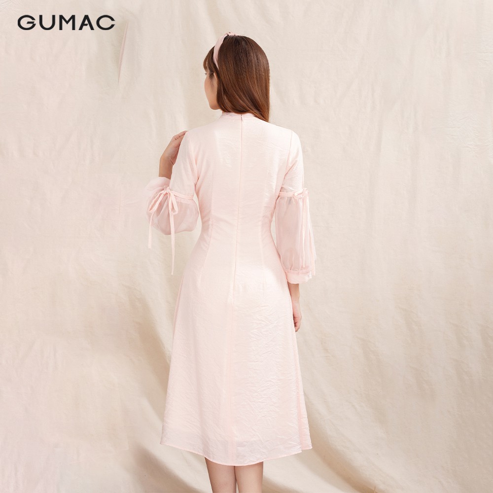 Đầm cổ tàu tay voan DA10120 GUMAC | BigBuy360 - bigbuy360.vn