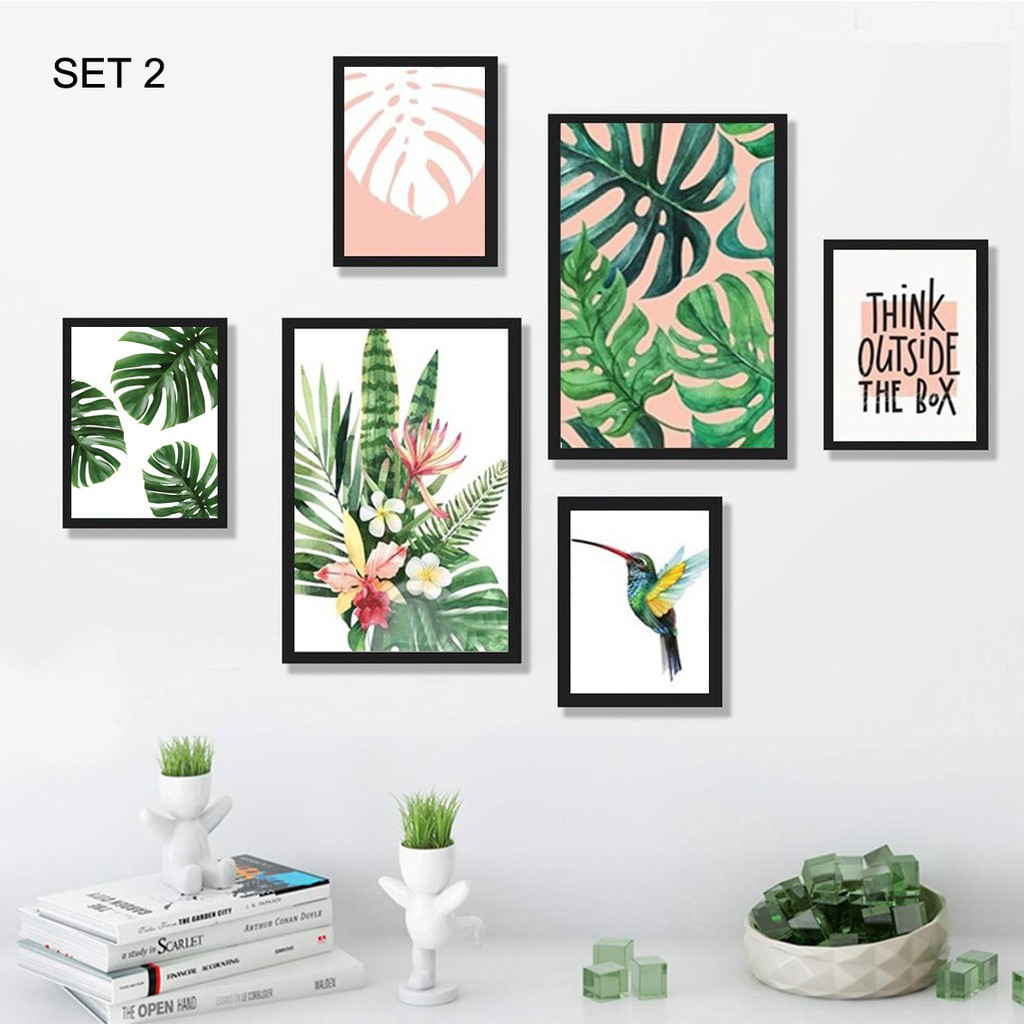 BỘ TRANH TREO TƯỜNG 6 TẤM SCADINAVIAN ĐÃ CÓ KHUNG (BẢO HÀNH 24 THÁNG) | BigBuy360 - bigbuy360.vn