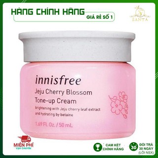[FREESHIP- HÀNG CHÍNH HÃNG] KEM DƯỠNG TRẮNG DA VÀ NÂNG TONE MÀU DA- INNISFREE JEJU CHERY BLOSSOM TONE UP