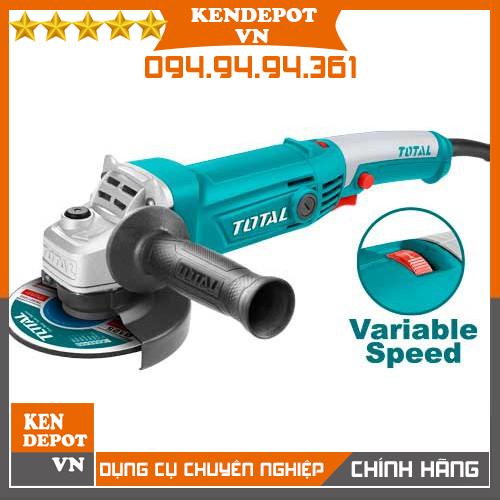 MÁY MÀI GÓC TOTAL 1010W - 125m ĐIỀU CHỈNH TỐC ĐỘ TG1121256-3  - Dụng Cụ Chuyên Nghiệp