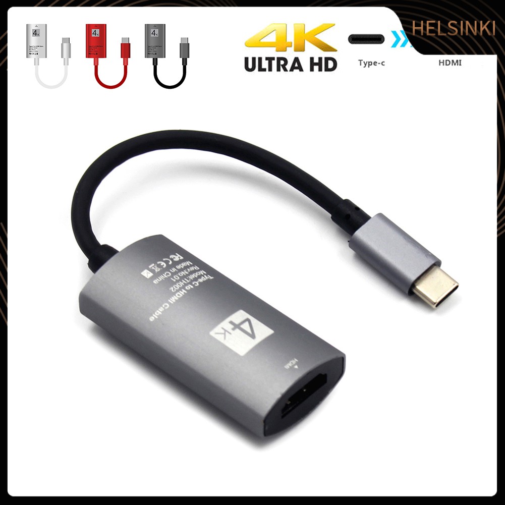 Dây Cáp Chuyển Đổi Usb 3.1 Type-c Sang Hdmi 4kx2k Uhd Hdtv Cho Samsung Galaxy Macbook