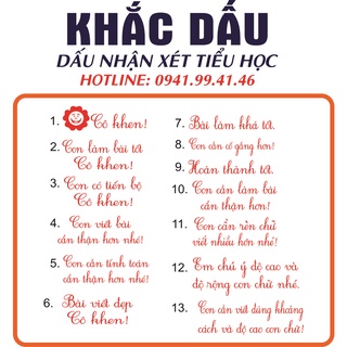 Con dấu nhận xét học sinh hiệu Shiny