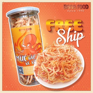 Mực xé sợi hấp nước dừa Bana Food, món ăn vặt Hà Nội, sợi mực dai dai thơm ngon, hàng chuẩn xuất khẩu đảm bảo vệ sinh
