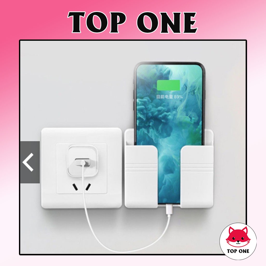 Giá Treo Giá Đỡ Sạc Điện Thoại Dán Tường Kệ Để Remote - Có Móc Treo Giữ Dây Điện Kẹp Loại Xịn Giá Rẻ