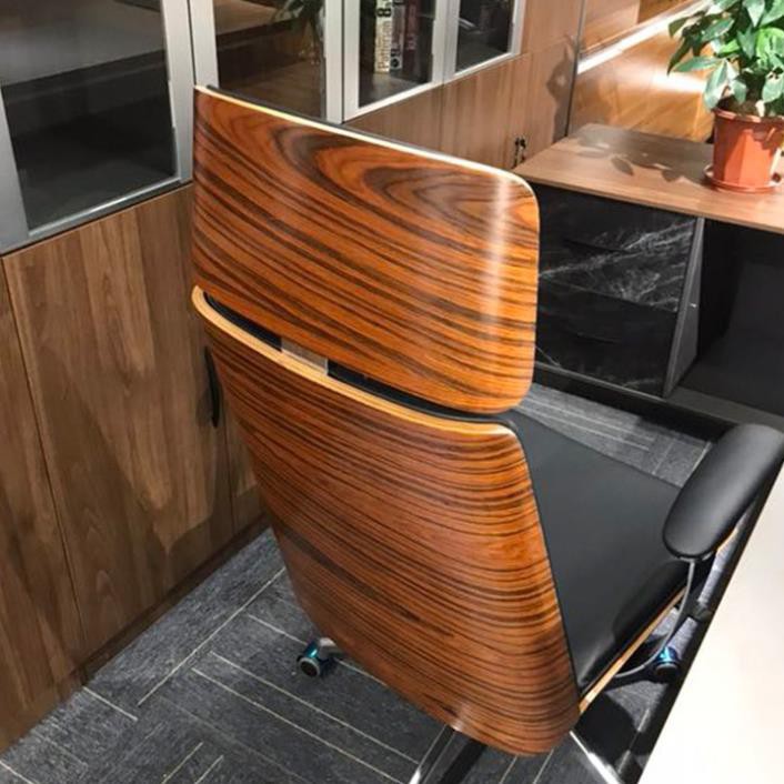 Ghế giám đốc bọc da Pu cao cấp Ghế xoay văn phòng Ghê văn phòng Chân sắt bằng thép không rỉ - (Loại có tay) | BigBuy360 - bigbuy360.vn