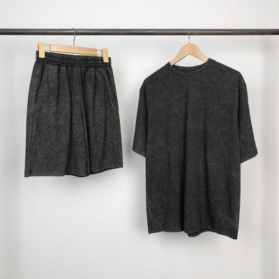 Đồ bộ thun nam nữ Denim Wash City Cycle - Bộ áo cộc tay quần lửng kiểu dáng Unisex Local Brand | BigBuy360 - bigbuy360.vn