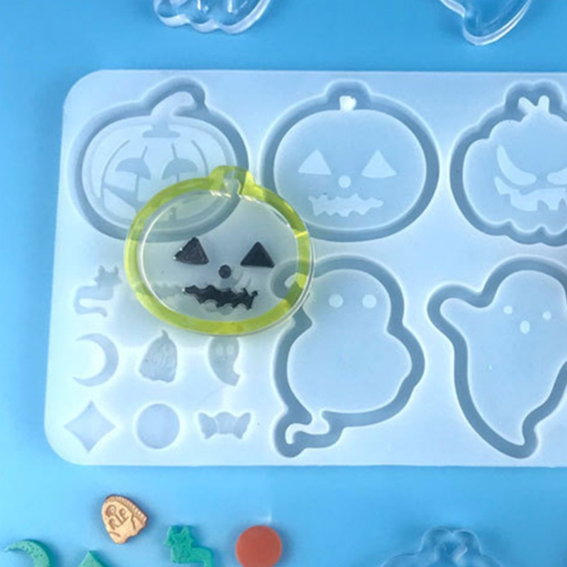 Khuôn Silicone Làm Móc Khóa Hình Bình Lắc Pha Lê