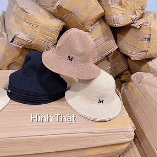 mũ cói Hàn Quốc chữ M