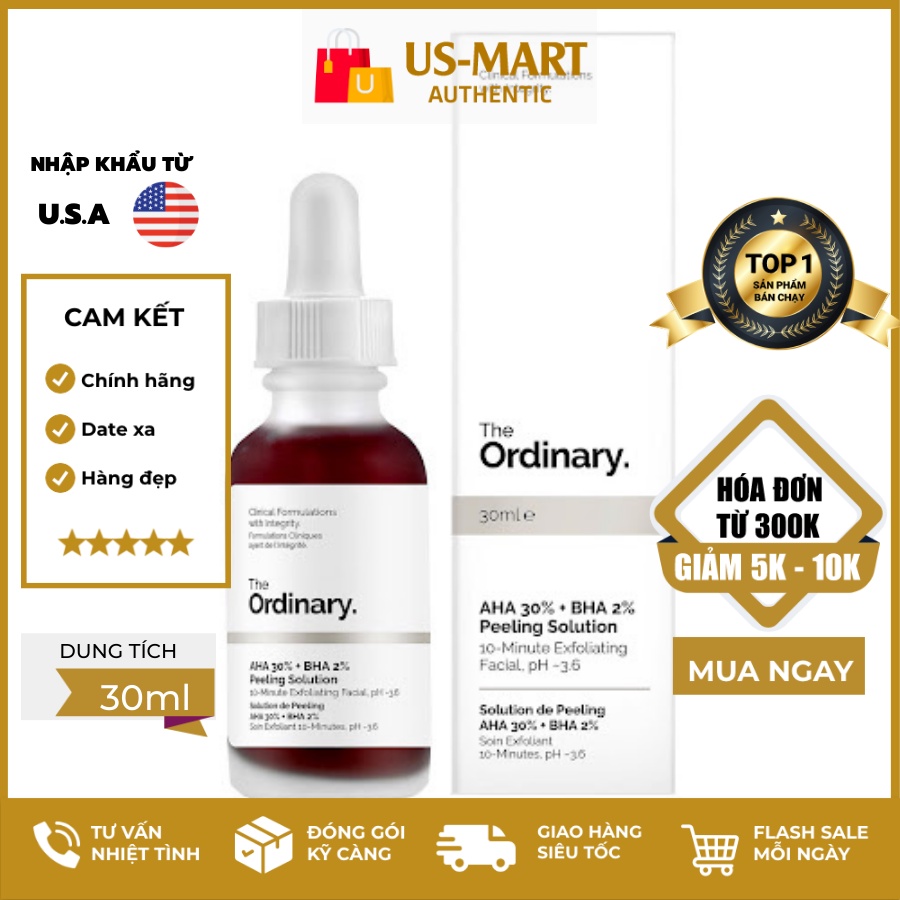 Tinh chất The Ordinary AHA 30% + BHA 2% Peeling Solution ( 30mL ) | BigBuy360 - bigbuy360.vn