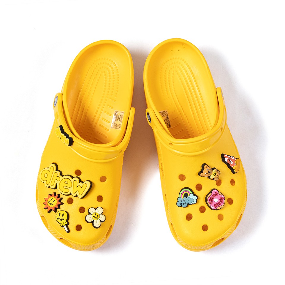 ⚡️[BEST QUALITY] - Dép 𝐂.𝐫𝐨𝐜𝐬 Classic Clog x Justin Bieber Drew House Yellow