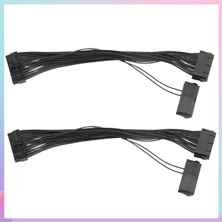 Set 2 dây cáp nguồn kép 30cm 24 pin ATX cho bo mạch chủ máy tính