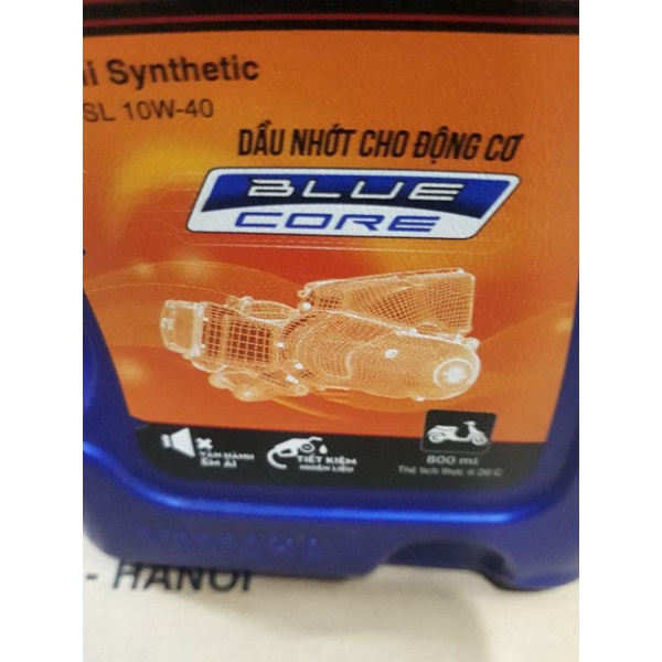 nhớt 800ml Blue Core 10w-40 dùng cho xe ga Yamaha