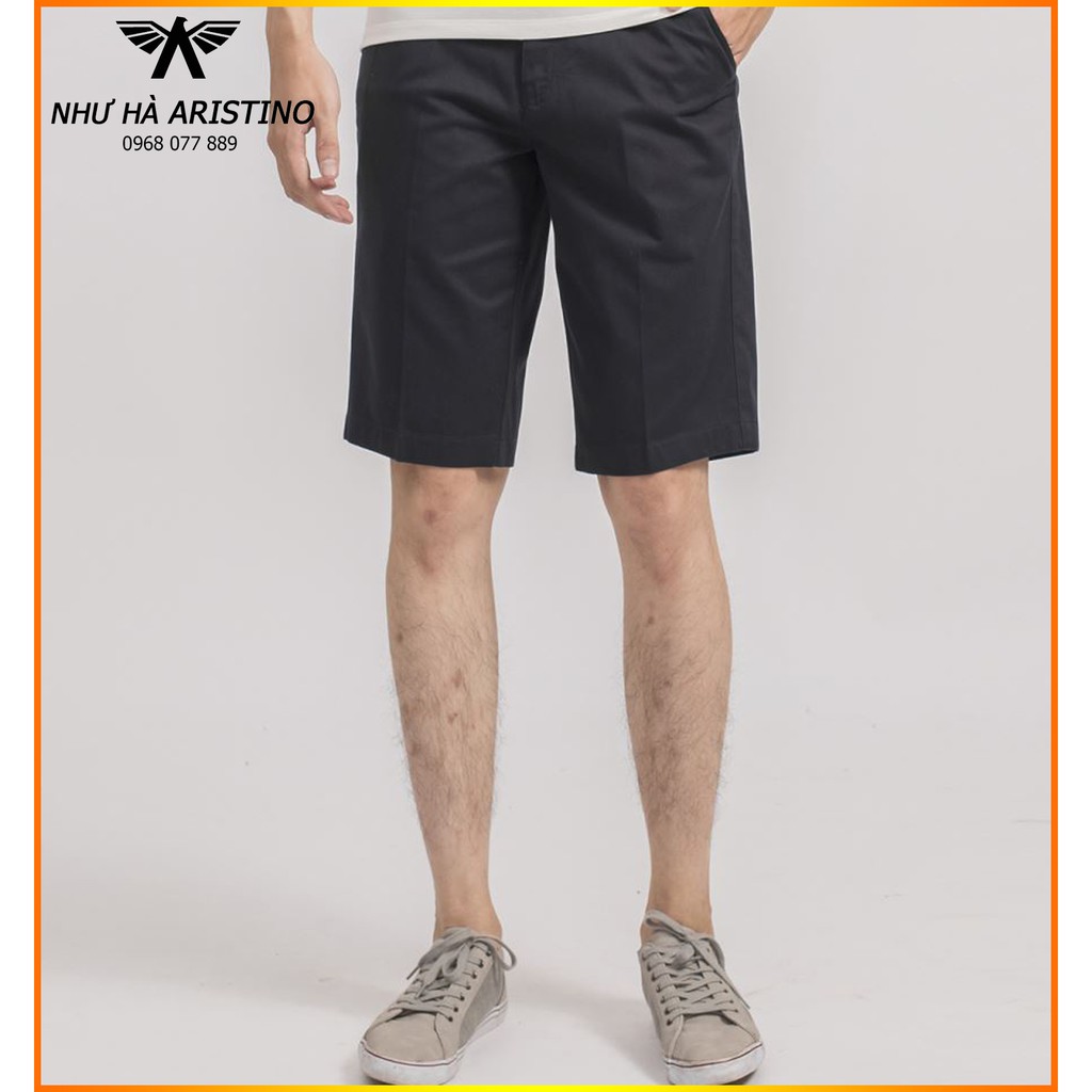 Quần Short KWin KSO003s9 Regular 100% Cotton Thiên Nhiên 2 màu Xanh Biển và Xanh Tím Than có 29/30/31/32/33/34/35