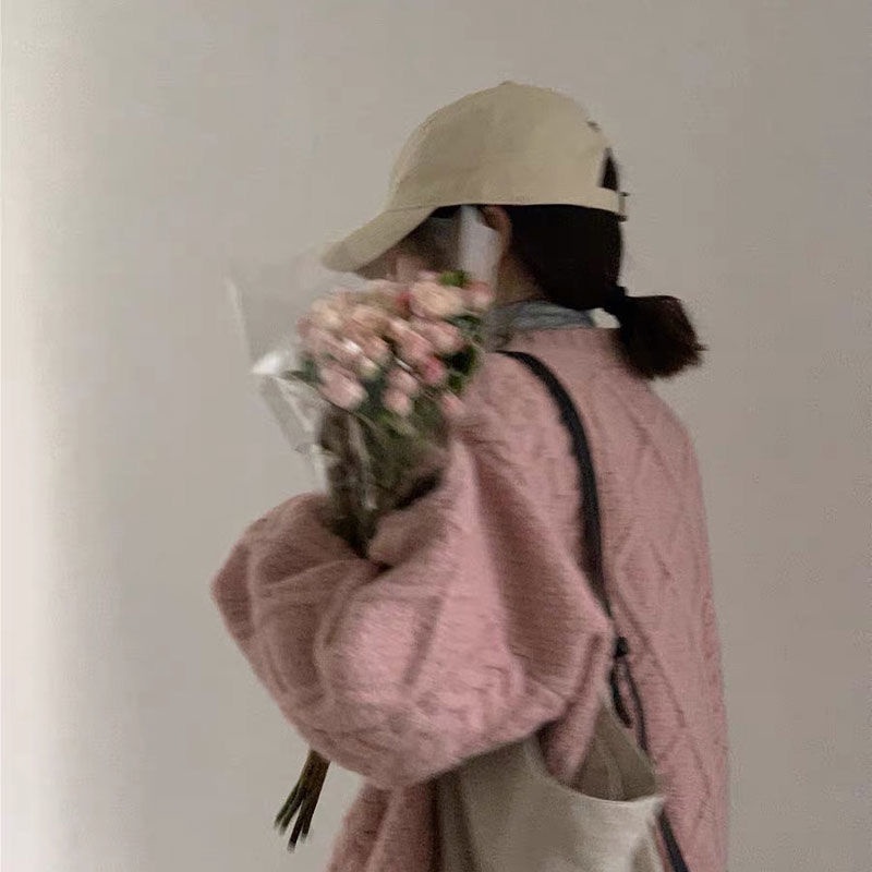 Áo Sweater Dệt Kim Dáng Rộng Màu Sắc Đơn Giản Cho Nữ