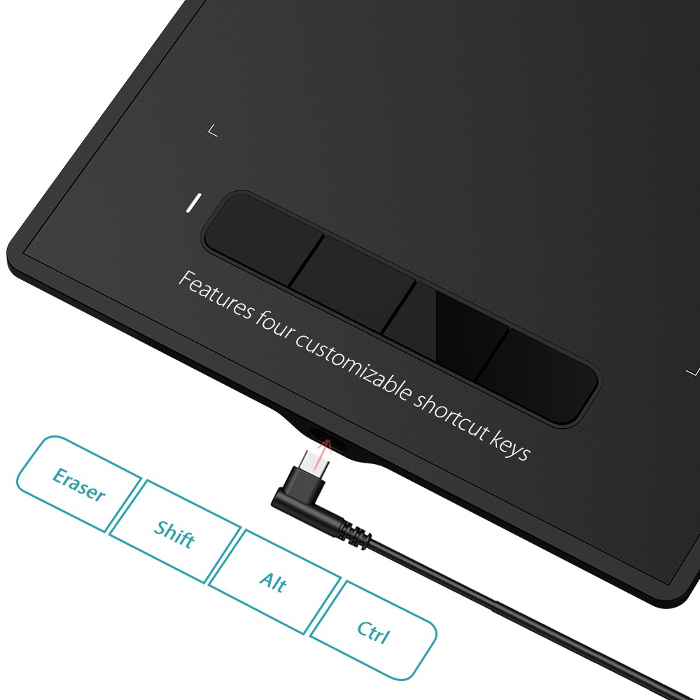 Bảng vẽ đồ họa kỹ thuật số điện tử XPPEN G960S Plus Star 9x6in có cục tẩy pin thích hợp cho thiết bị Android