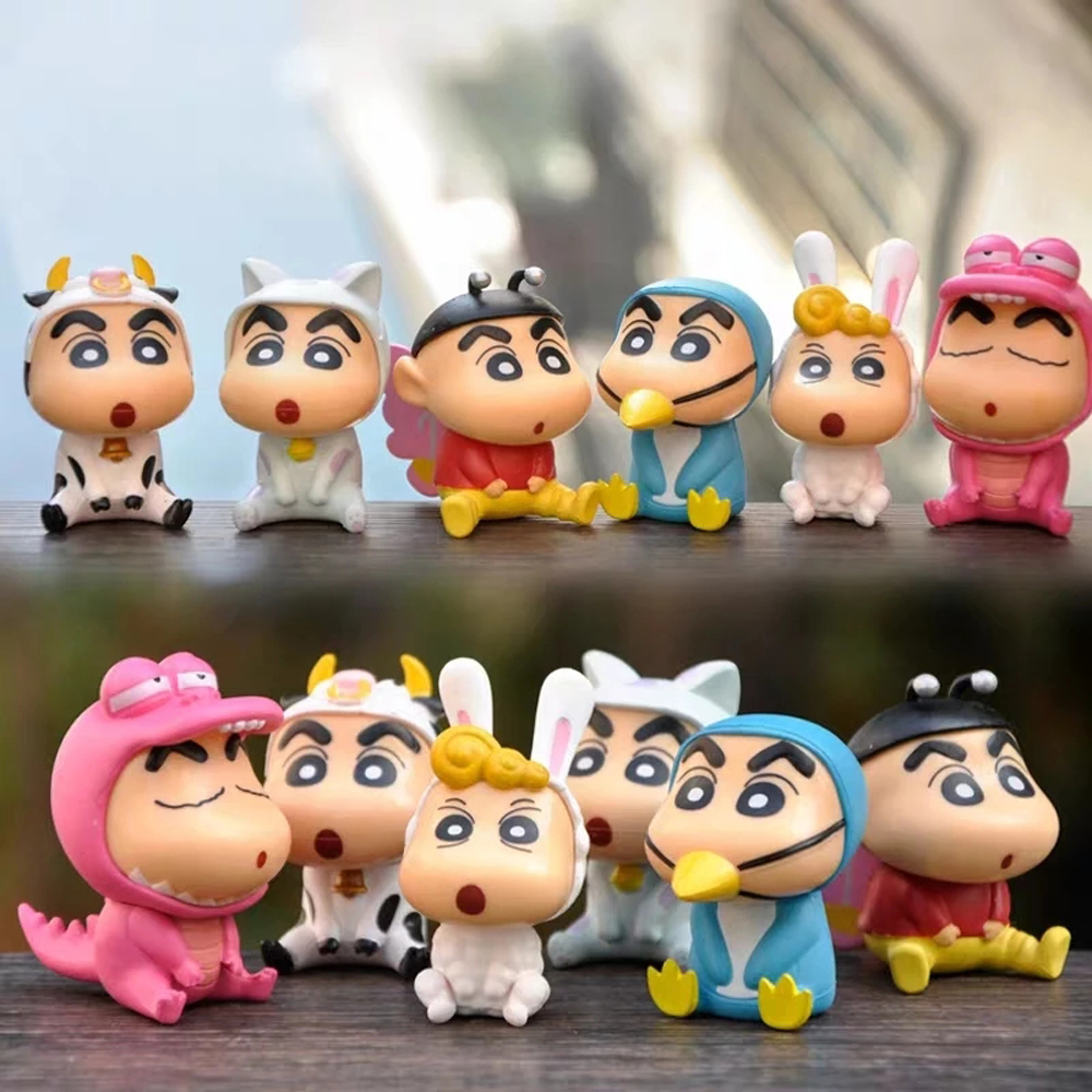SHINCHAN Set 6 Mô Hình Nhân Vật Phim Hoạt Hình Shin-Chan Dễ Thương