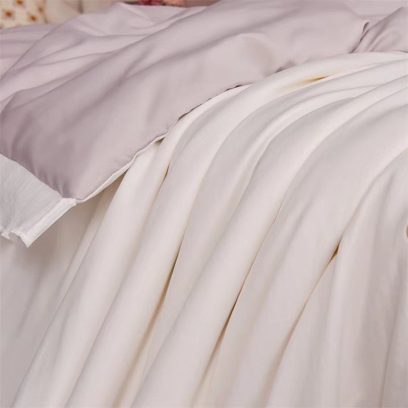 Bộ chăn gối lụa thêu chăn hè- Chất liệu phi lụa tencel mềm mịn mướt mát thích hợp mùa hè, miễm phí may chun