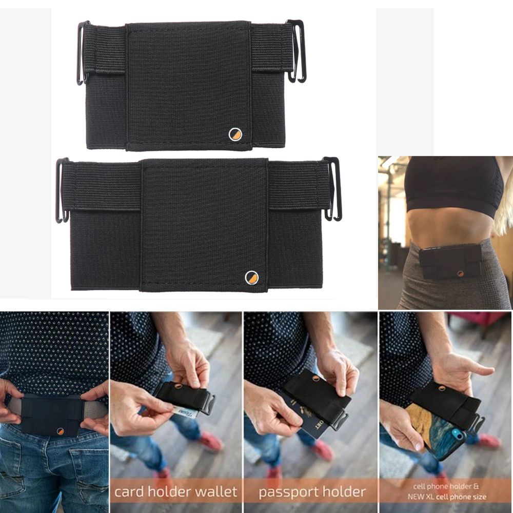 Ví nhỏ dạng thắt lưng tối giản unisex dùng để đựng thẻ / điện thoại khi ra ngoài trời / tập thể thao | WebRaoVat - webraovat.net.vn