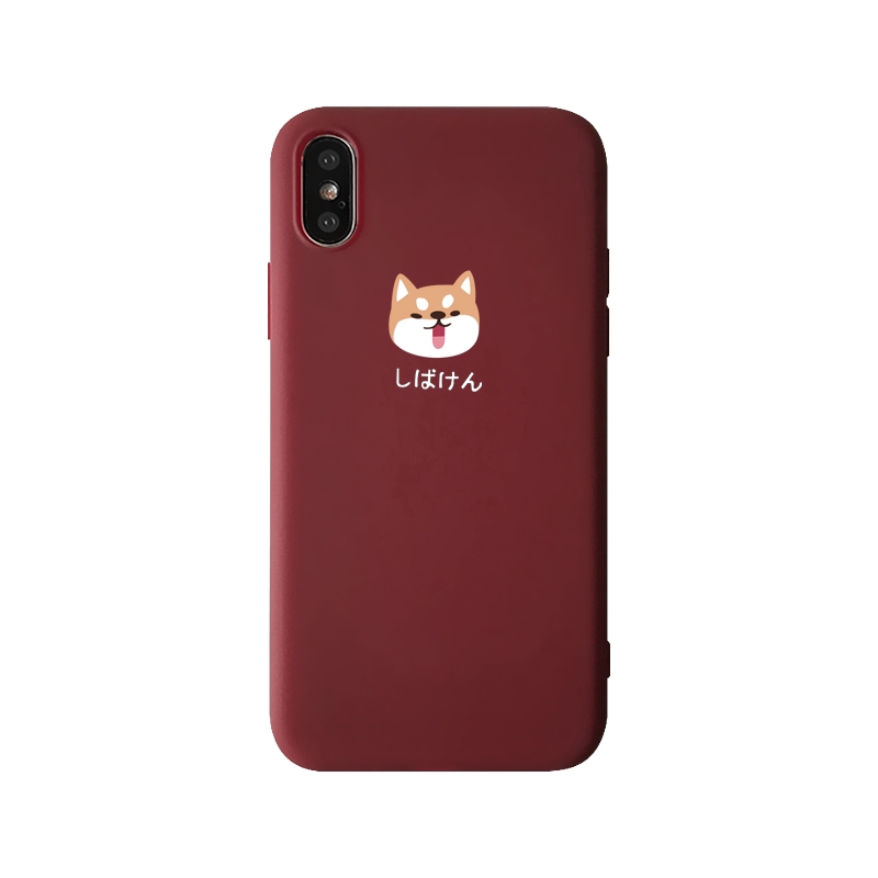 Ốp lưng silicon hình cún cho iPhone XR X XS Max 6 6s 7 8 6plus 8plus 11 11Pro 11ProMax | BigBuy360 - bigbuy360.vn