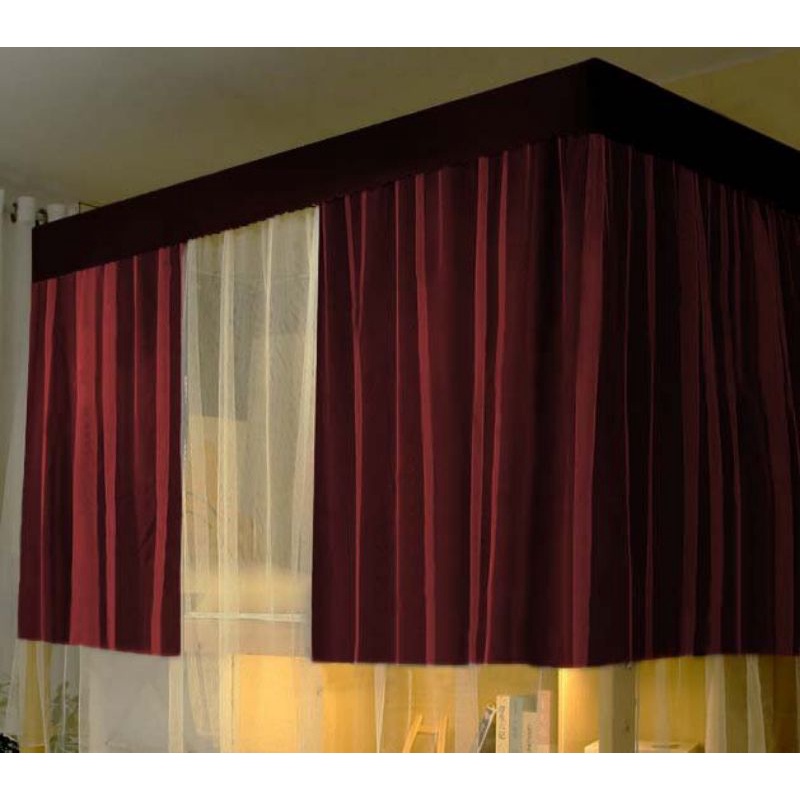 DecorcùngLinh-bộ khung kéo rèm kí túc xá 3m2-uốn cong được theo 3 góc tường