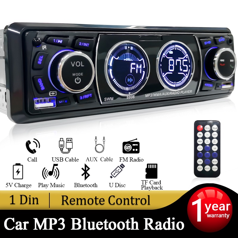 Máy Nghe Nhạc MP3 Bluetooth SINOVCLE 60Wx4 Hỗ Trợ Sạc Điện Thoại AUX/USB/TF Thẻ In Da