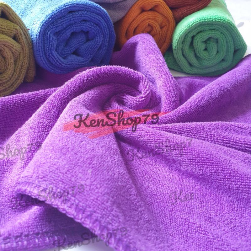 Khăn lau xe Microfiber mềm mịn thấm hút nước tốt Chuyên Dụng lau rửa xe hơi