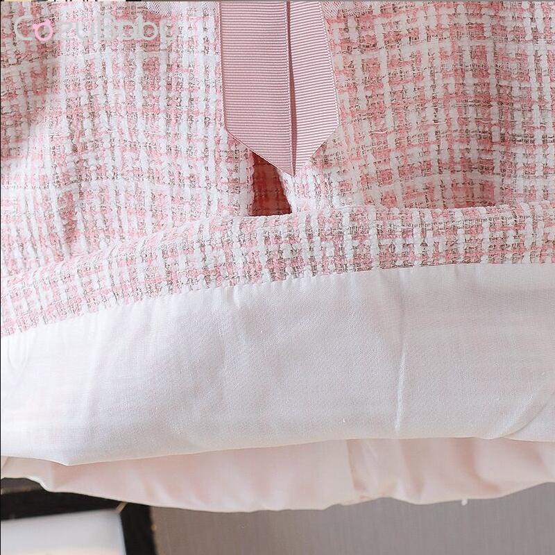 Đầm Giả Hai Mảnh Tay Dài Họa Tiết Kẻ Ô Dành Cho Bé Gái 0-3 Tuổi