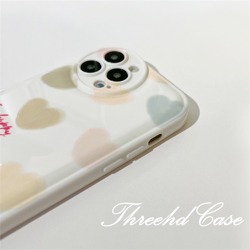 Ốp Điện Thoại TPU Mềm Đệm Khí Chống Rơi In Hình Trái Tim Cho iPhone 14 13 12 11 Pro Max SE 2020 X Xr Xs Max 8 7 6 6s Plus