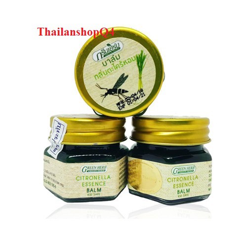 (HCM) Cù là bôi muỗi đốt Green Herb Balm 10g Thái Lan