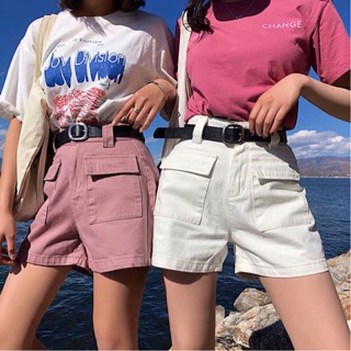 Quần short kaki ullzang 2 túi hộp hình thật