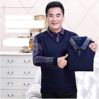 Áo Len Sơ Mi cho bố, cho ông ( ME166 )