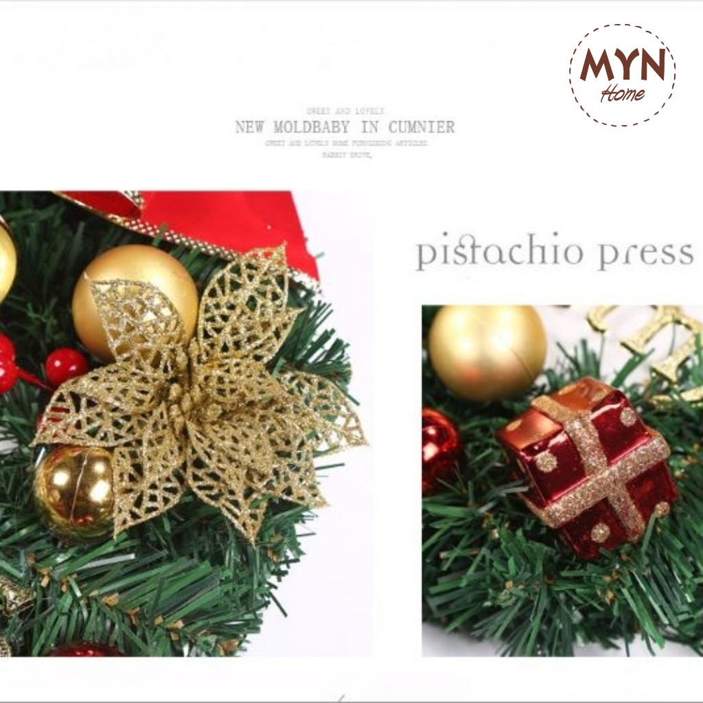Vòng nguyệt quế treo cửa trang trí mùa giáng sinh, noel (nhiều mẫu) MYN Home
