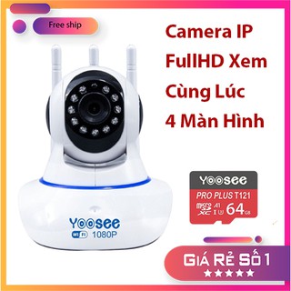 Camera ip yoosee 2.0mpx xem cùng lúc 4 màn hình+ tặng thẻ