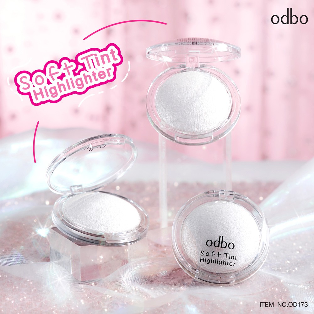 Phấn Bắt Sáng Có Nhũ Mini Màu Trắng Odbo Soft Tint Highlighter OD173 4gr