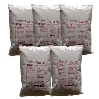 Combo 5 bao phân bón gà hữu cơ Nhật Bản 1kg