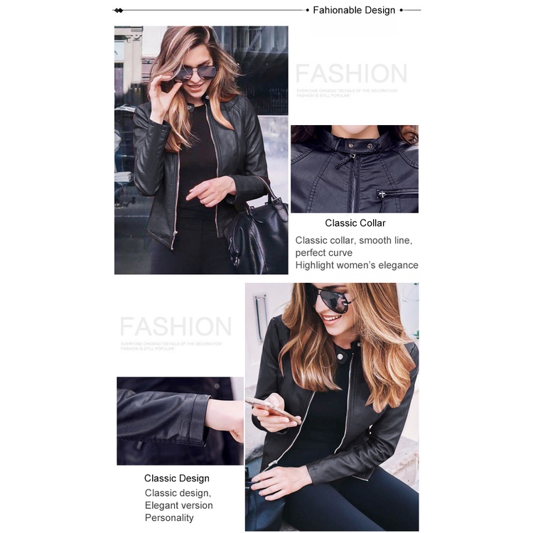 Áo khoác da thật phong cách Châu Âu thanh lịch cho nữ | BigBuy360 - bigbuy360.vn