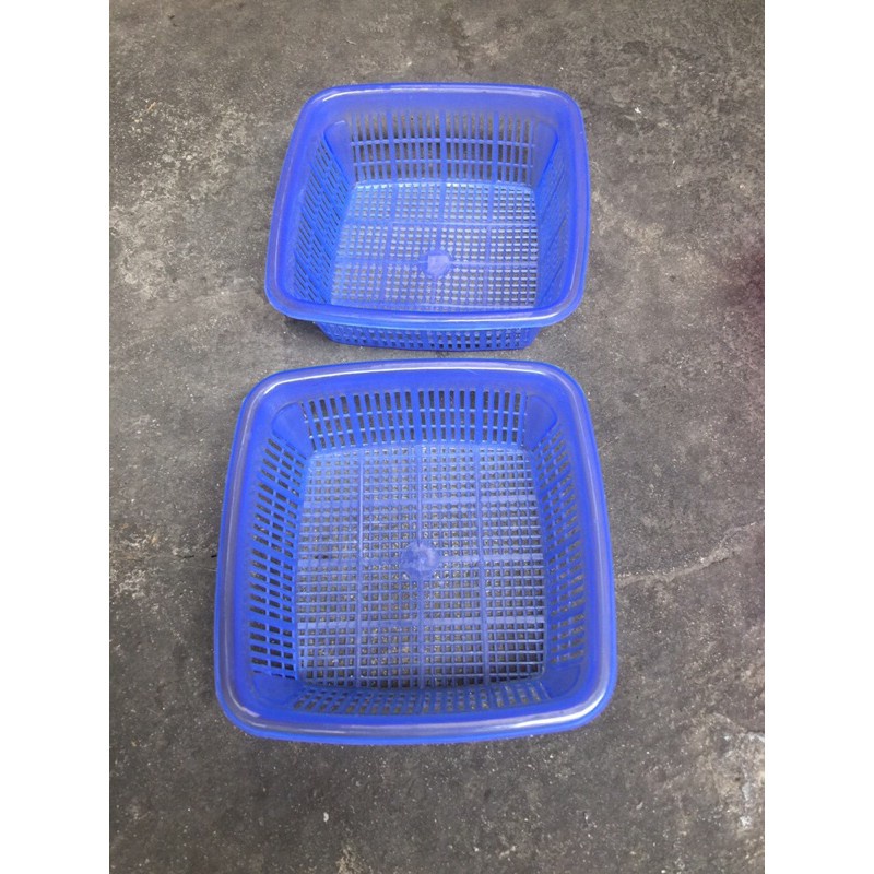 Rổ vuông 15,5 nhựa nhỏ đa năng đựng kẹp buộc cột tóc, mĩ phẩm, rau thơm rau sống rau mùi, đồ lặt vặt,3295