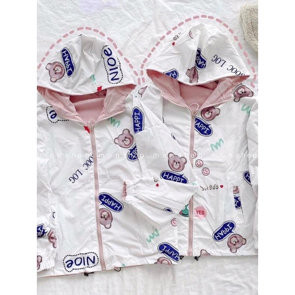 Áo khoác dù in 3D mặc được 2 mặt ulzzang unisex NUTRA nam nữ