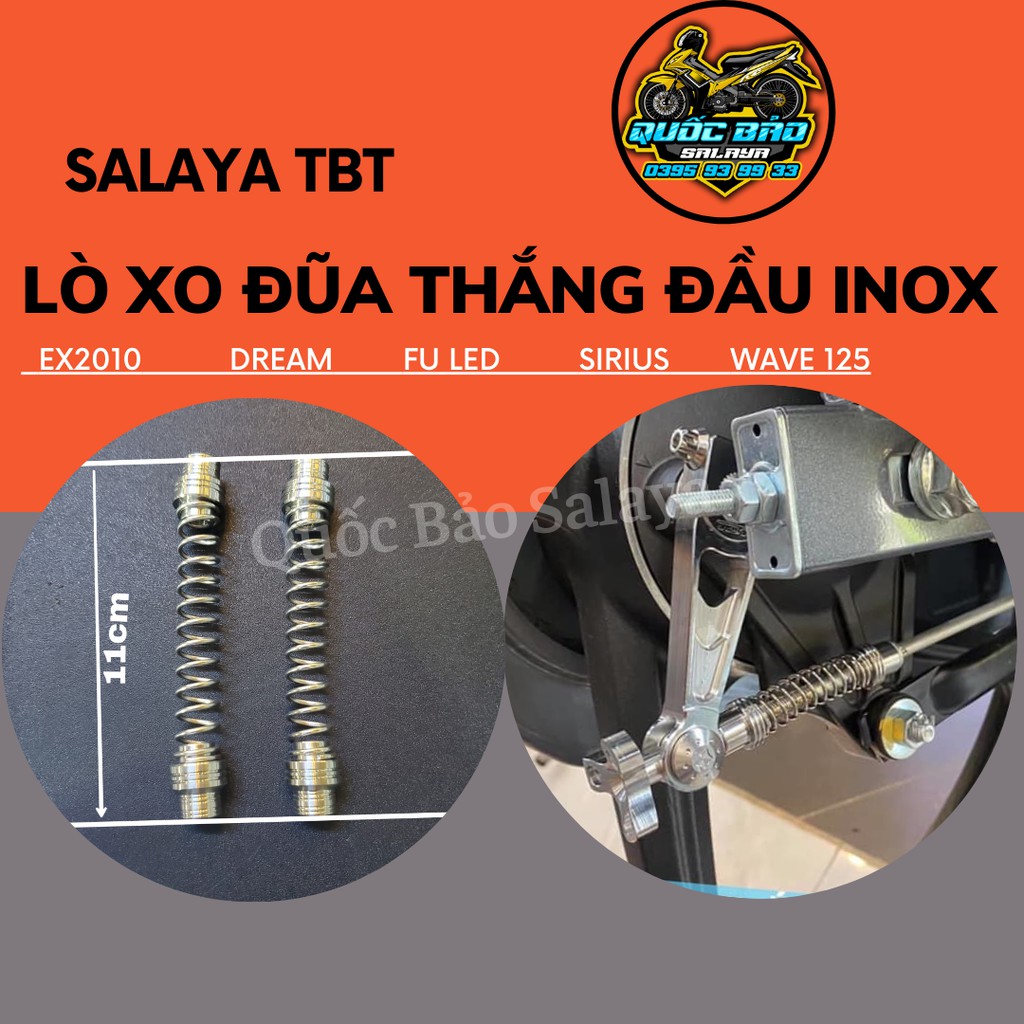 Lò Xo Đũa Thắng TBT 2 Đầu Inox 304 Lắp Đũa Thắng Ex2010 Wave Dream Sirius.
