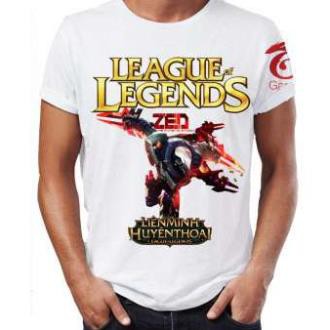 Áo thun Liên minh huyền thoại 3D Zed Siêu Phẩm LOLZED02 (TRẮNG)