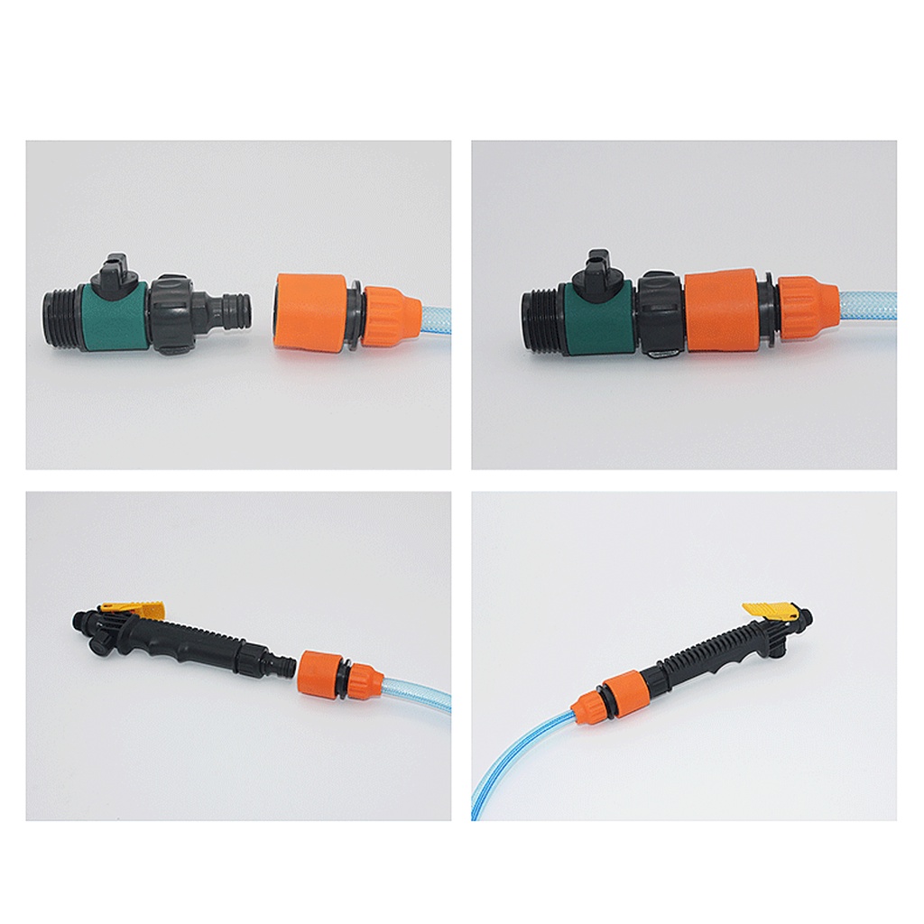 Bộ đôi khớp nối nhanh 2 đầu ống nước cho vòi rửa xe, máy xịt rửa xe cầm tay