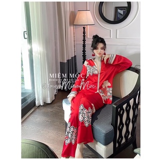 PYJAMA DÀI HOẠ TIẾT ĐỎ XINH