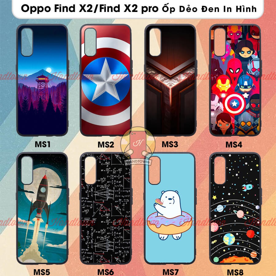 Ốp lưng TPU Oppo Find X2 Find X2 Pro findX2 findX2pro Ốp Nhựa Dẻo Đen Toàn Bộ In Hình Cao Cấp Nhiều Mẫu Phần A