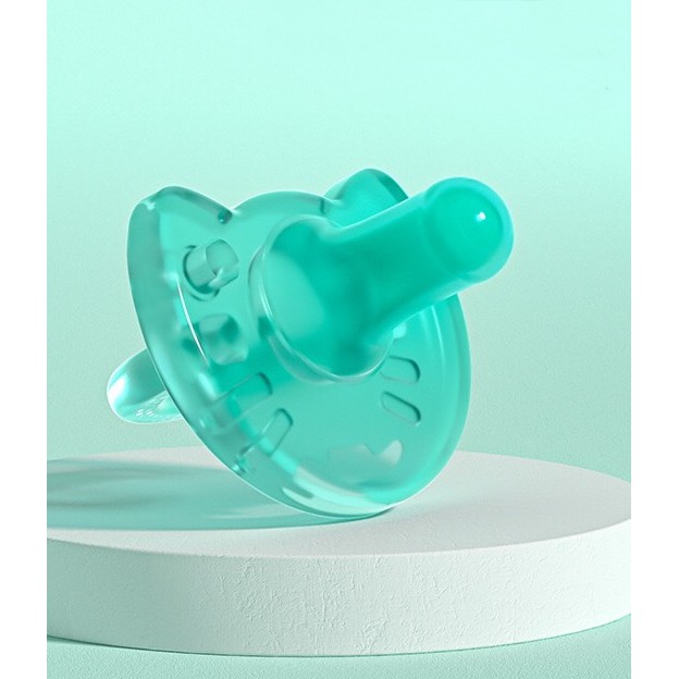 Núm ti giả Aynmer silicone có hộp và dây đeo cho bé DD168